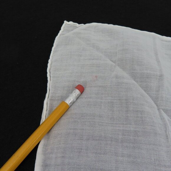 Handmade Embroidered Pink L Initial Monogram Scroll Handkerchief Hankie Vintage - Picture 6 of 9